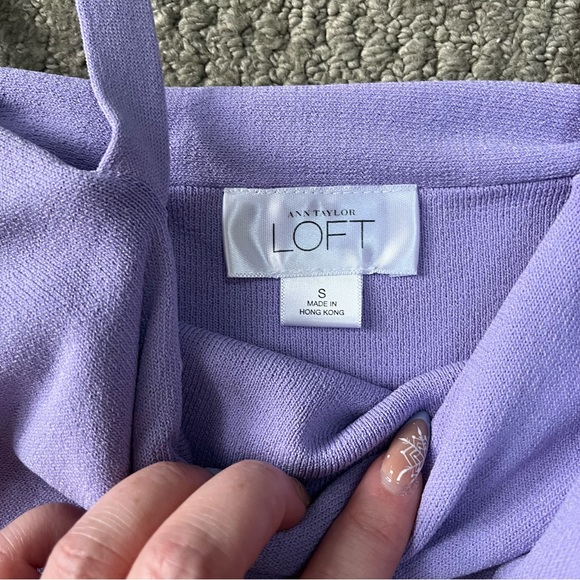 EUC Women's LOFT Mid 2000s Tie Tank Top size Small in Lavender - Picture 3 of 3